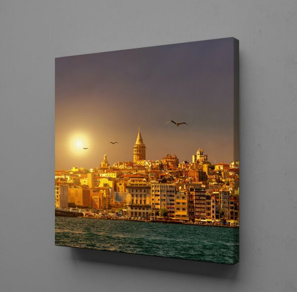 AKŞAM ÜSTÜ GALATA KULESİ KANVAS TABLO