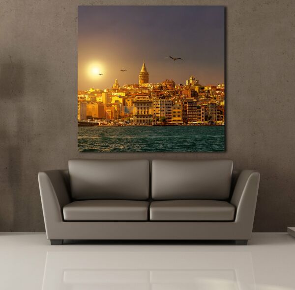 AKŞAM ÜSTÜ GALATA KULESİ KANVAS TABLO