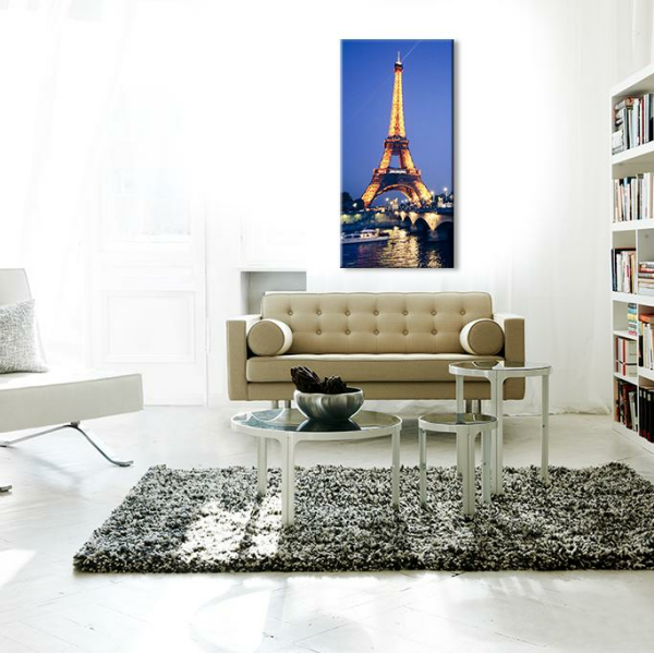 Eyfel Kulesi Gece Kanvas Tablo