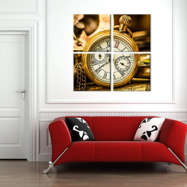 Saat Gold  Kanvas Tablo