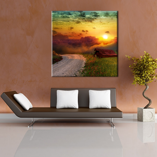 Bulut Arkası Güneş Kanvas Tablo