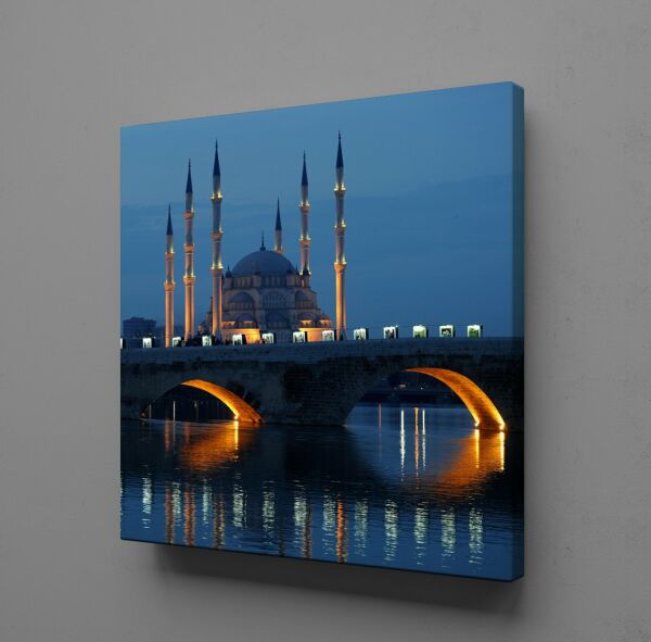 GECE CAMİ KÖPRÜ KANVAS TABLO