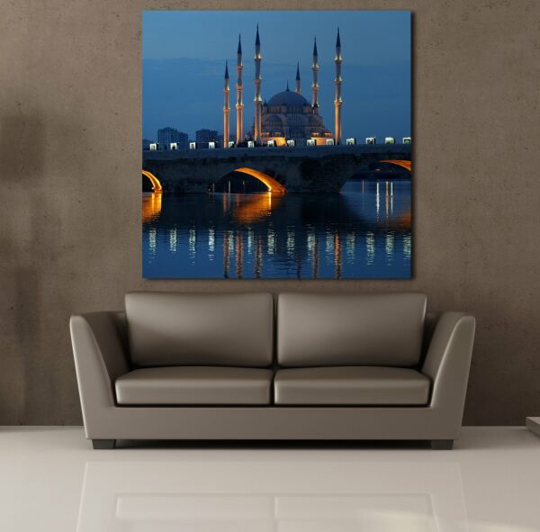 GECE CAMİ KÖPRÜ KANVAS TABLO