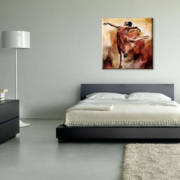 Dans Eden Kadın Kanvas Tablo