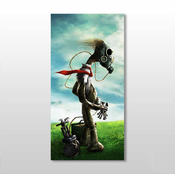 Maskeli Köpek Kanvas Tablo