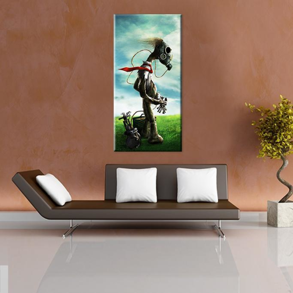 Maskeli Köpek Kanvas Tablo