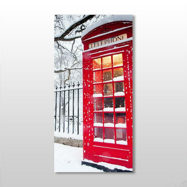 Kırmızı Telefon Kulübesi Kanvas Tablo