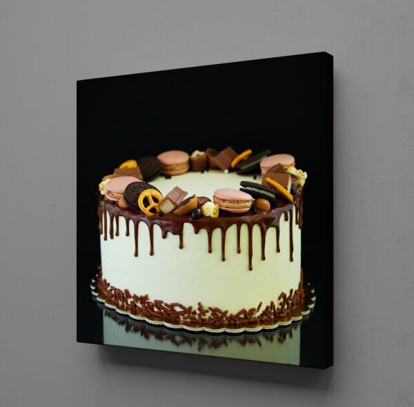 YAŞ PASTA KARE KANVAS TABLO