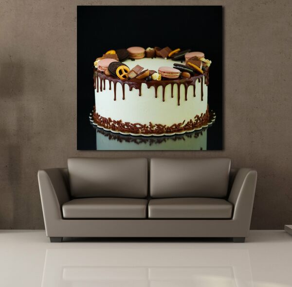 YAŞ PASTA KARE KANVAS TABLO