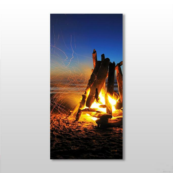 Sahil Ve Ateş Kanvas Tablo