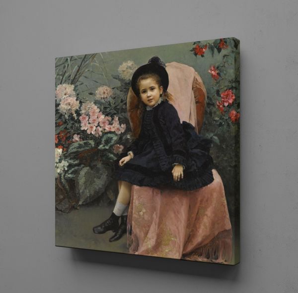 SİYAH ŞAPKALI FRANSIZ KIZ KANVAS TABLO