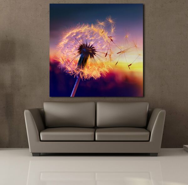 KARAHİNDİBA ÇİÇEĞİ UÇAN YAPRAKKLAR KANVAS TABLO