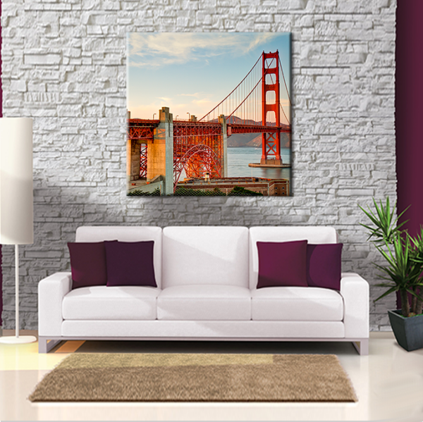 Köprü Kırmızı  Kanvas Tablo