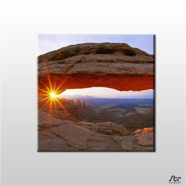 Mantarkaya Ve Batan Güneş Kanvas Tablo