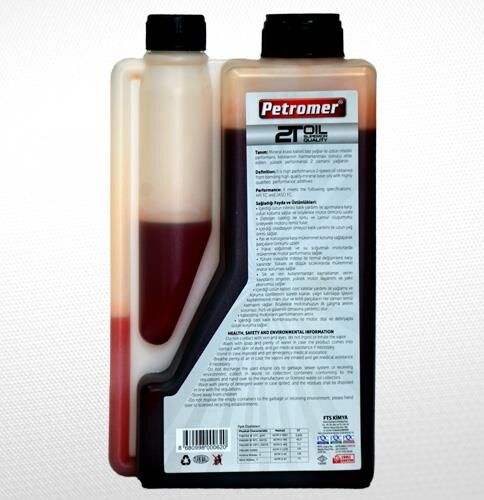 PETROMER SPRMOTO 2T ÇİFT KAPAKLI 2 ZAMANLI (1 LİTRE) MOTOSİKLET YAĞI