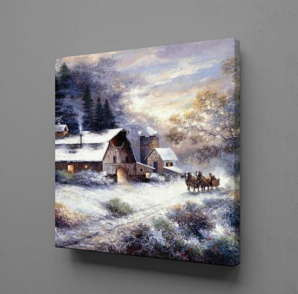 KARLI EV MANZARASI KANVAS TABLO