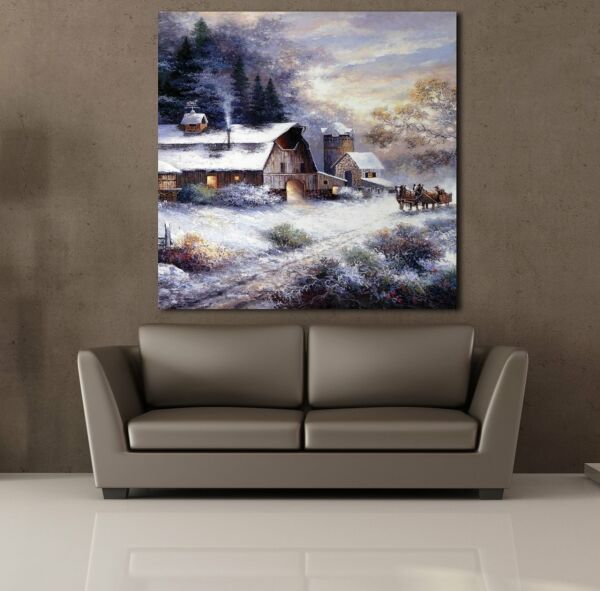 KARLI EV MANZARASI KANVAS TABLO