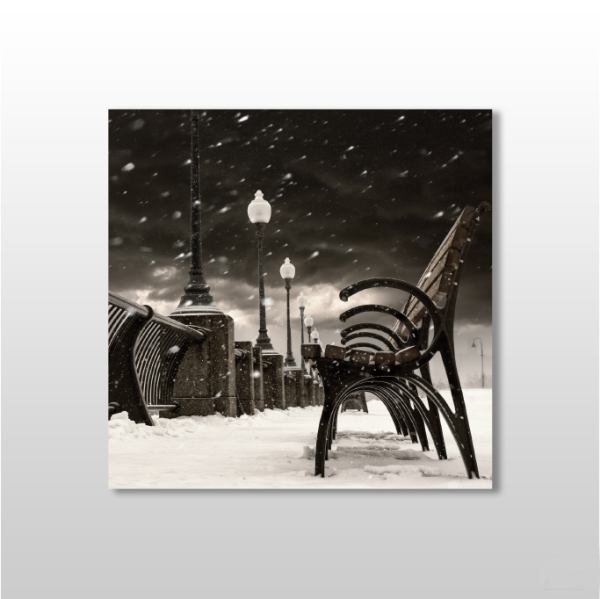 Bank Siyah Beyaz  Kanvas Tablo