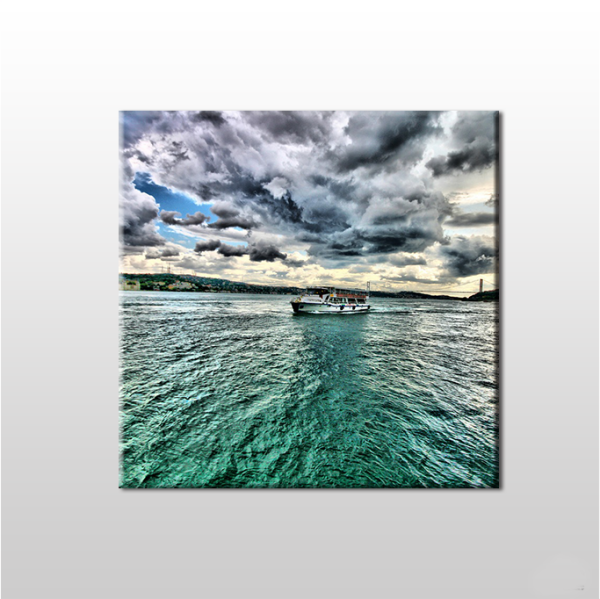 Yeşil Yansıyan Deniz Kanvas Tablo