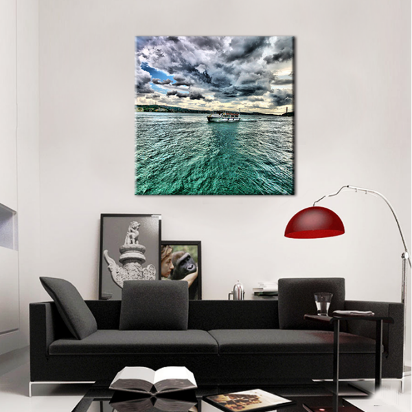 Yeşil Yansıyan Deniz Kanvas Tablo