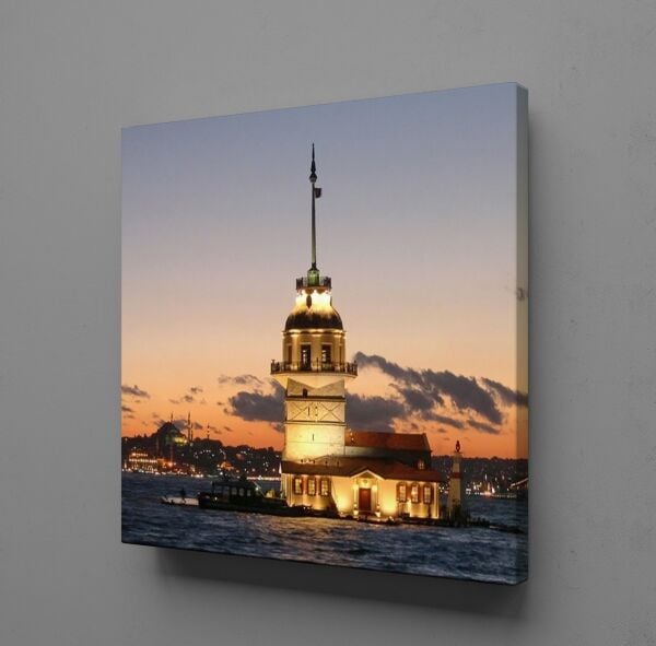KIZ KULESİ İSTANBUL MANZARA KANVAS TABLO