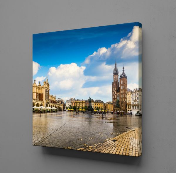 KAHVERENGİ BİNALAR KANVAS TABLO