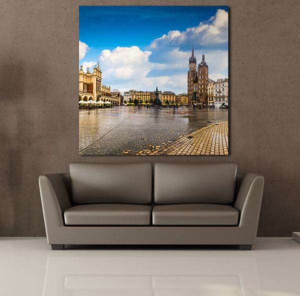 KAHVERENGİ BİNALAR KANVAS TABLO