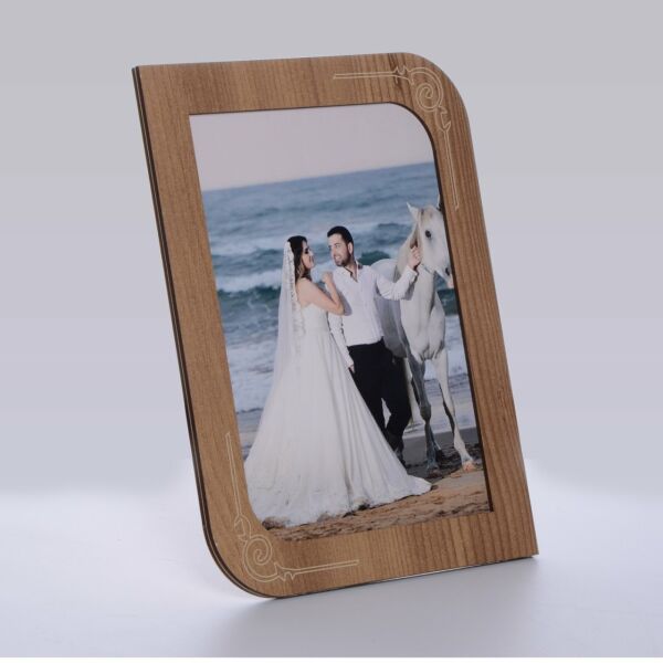 AHŞAP AKASYA RENK RESİM ÇERÇEVE 15*21