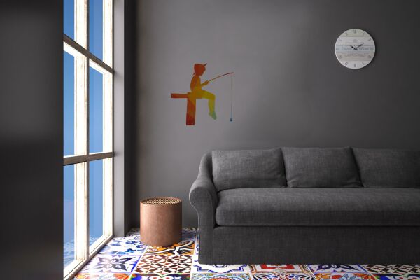 BALIK TUTAN KIZ FOLYO STİCKER