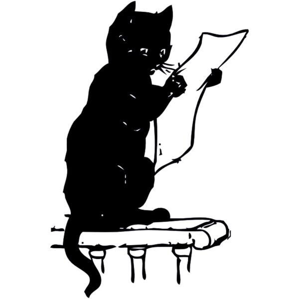 Folyo Sticker Gazete Okuyan Kedi