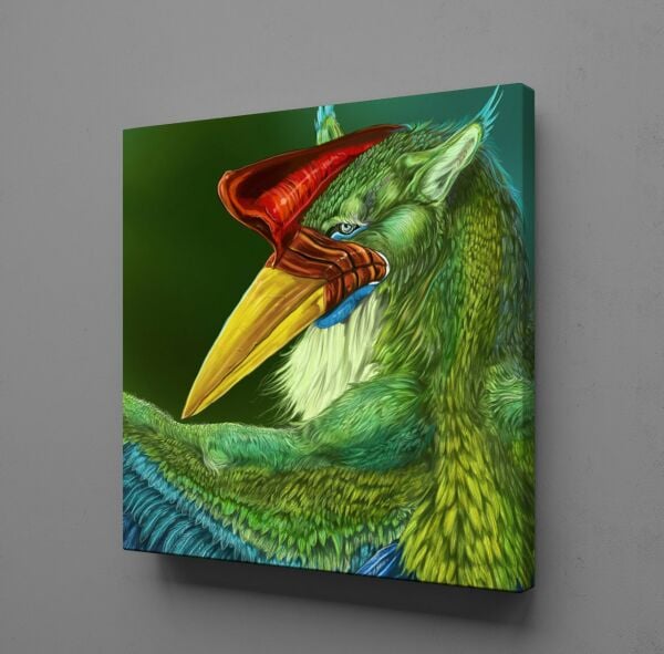 YEŞİL ŞAHİN KANVAS TABLO