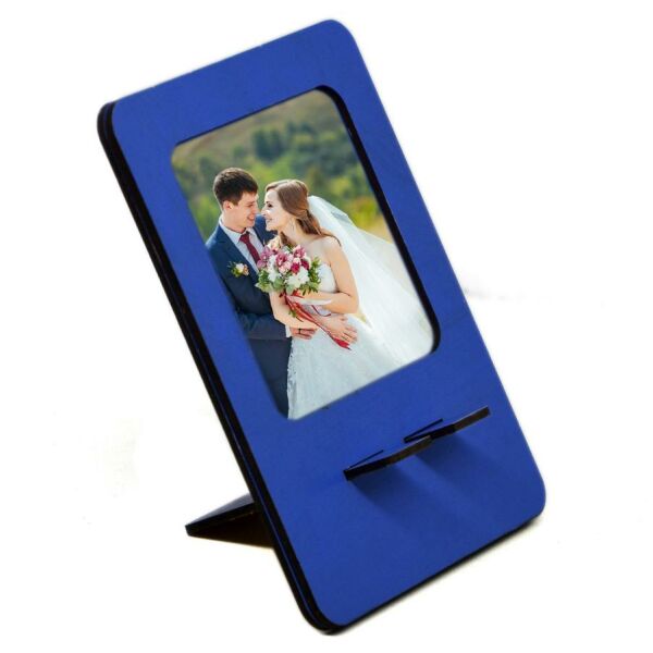 RESİM ÇERÇEVE MAVİ TELEFON TUTUCU