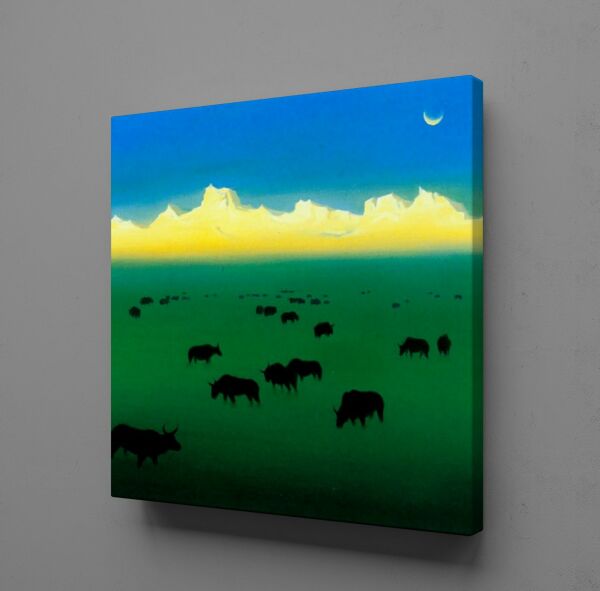 CANLI RENKLER MANZARA KANVAS TABLO