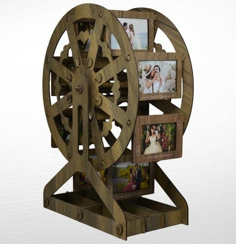 AHŞAP İRİS RENK DEĞİRMEN RESİM ÇERÇEVE 41cm*30cm