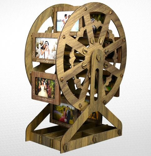 AHŞAP İRİS RENK DEĞİRMEN RESİM ÇERÇEVE 41cm*30cm