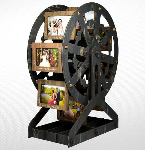 AHŞAP REBAB RENK DEĞİRMEN RESİM ÇERÇEVE 41cm*30cm