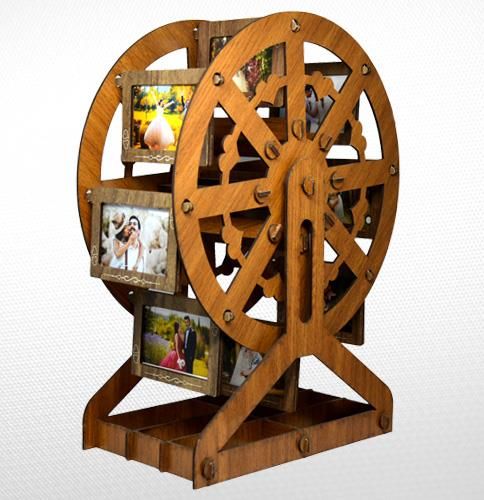 AHŞAP HİSAR CEVİZ KAHVERENGİ DEĞİRMEN RESİM ÇERÇEVE 41cm*30cm