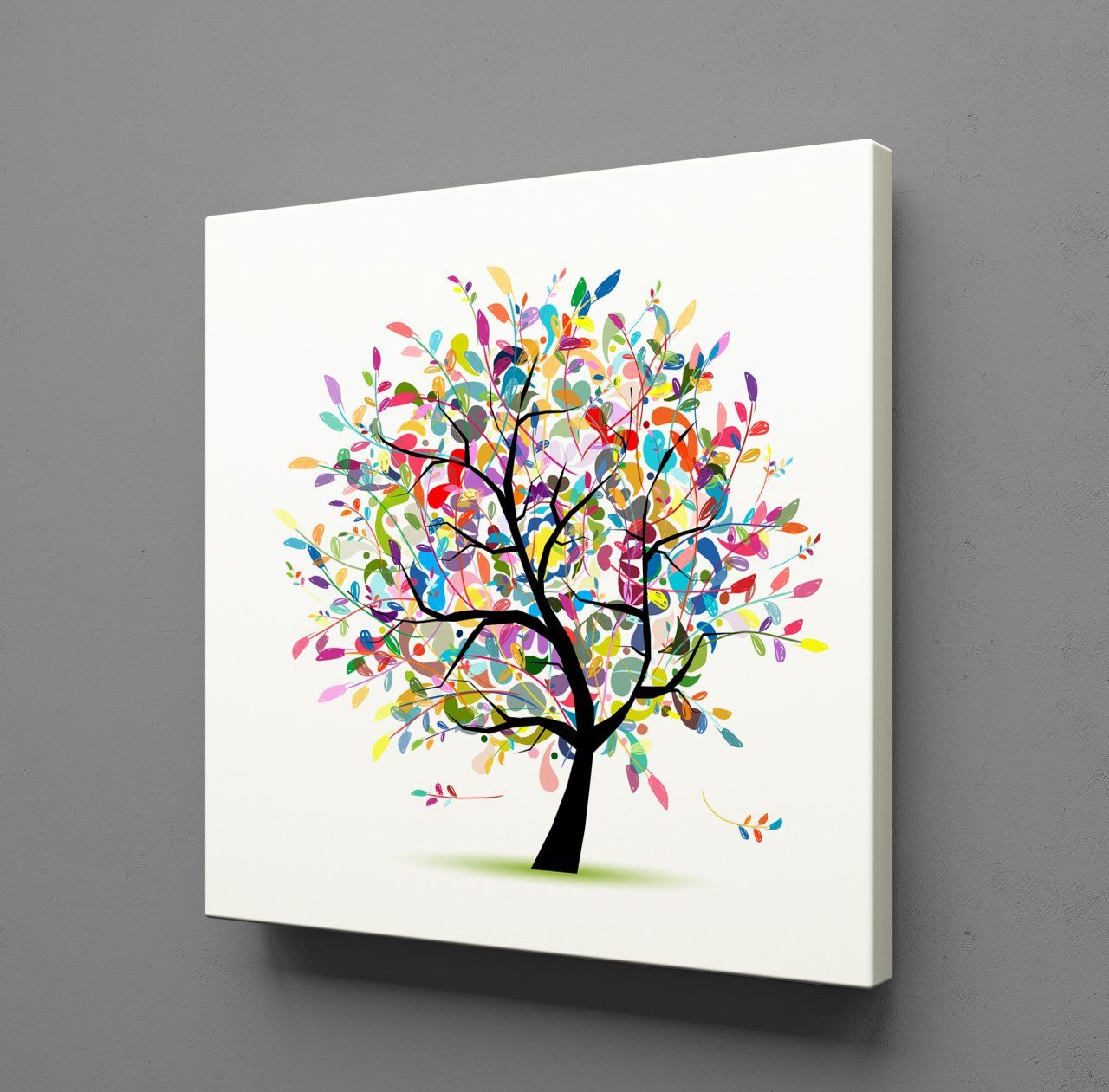 RENKLİ AĞAÇ KANVAS TABLO