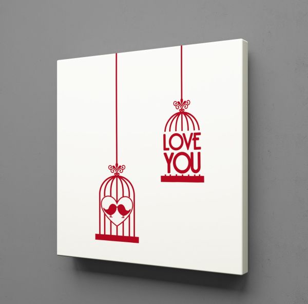 KIRMIZI KAFESLER KANVAS TABLO