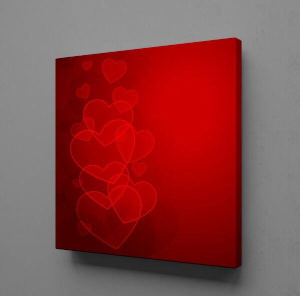 KIRMIZI KALPLER KANVAS TABLO