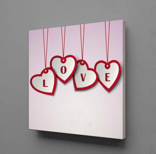 LOVE KALPLİ KANVAS TABLO