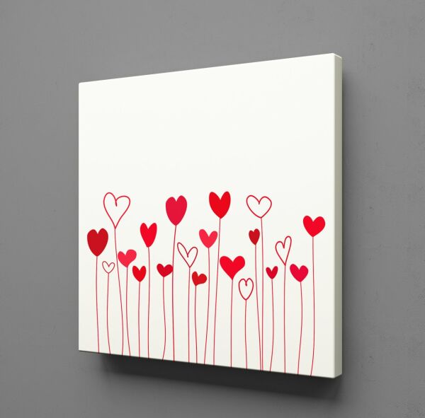 PEMBE KALPLER KANVAS TABLO