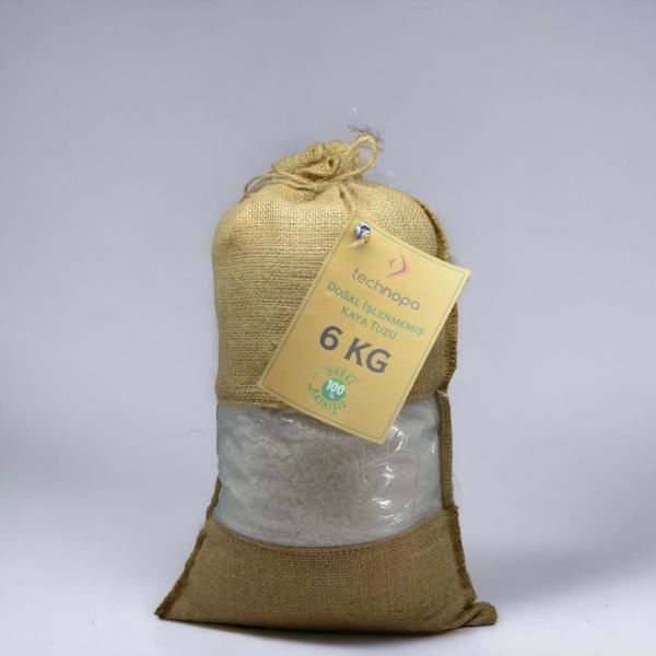 Technopa Doğal İşlenmemiş Tane Kristal Kaya Tuzu 6Kg