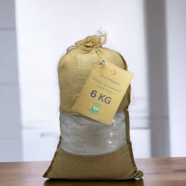 Technopa Doğal İşlenmemiş Tane Kristal Kaya Tuzu 6Kg