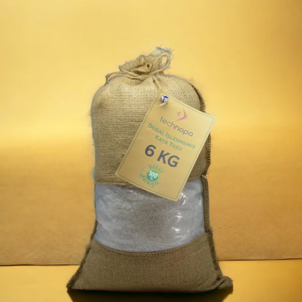 Technopa Doğal İşlenmemiş Tane Kristal Kaya Tuzu 6Kg