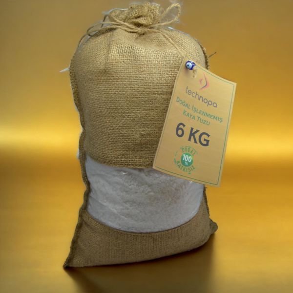 Technopa Doğal İşlenmemiş Tane Kristal Kaya Tuzu 6Kg