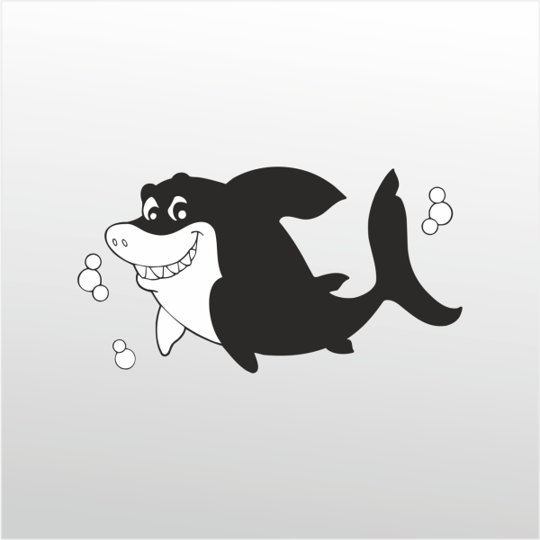 Folyo Sticker Tatlı Köpek Balığı