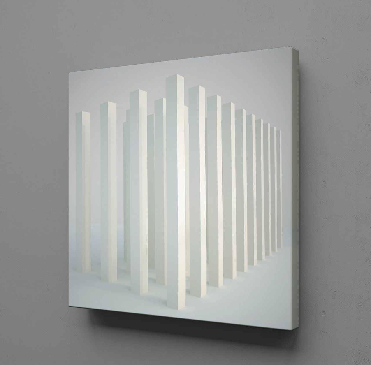 3 BOYUTLU ÇUBUKLAR KANVAS TABLO