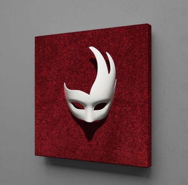 BEYAZ MASKE KANVAS TABLO