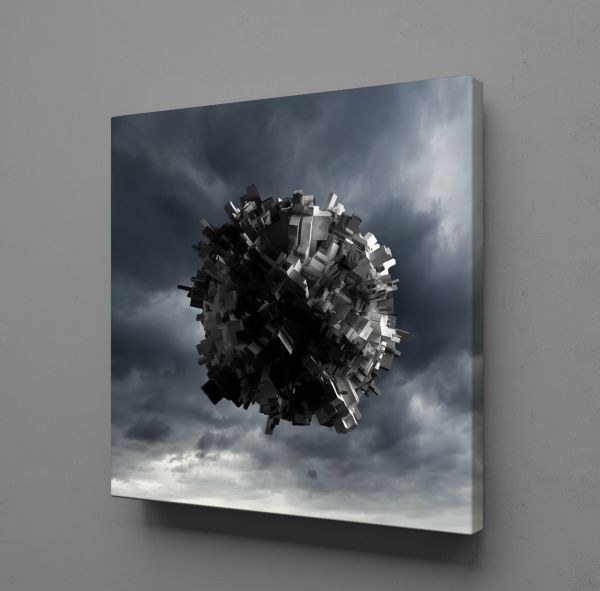 GRİ SİYAH KANVAS TABLO